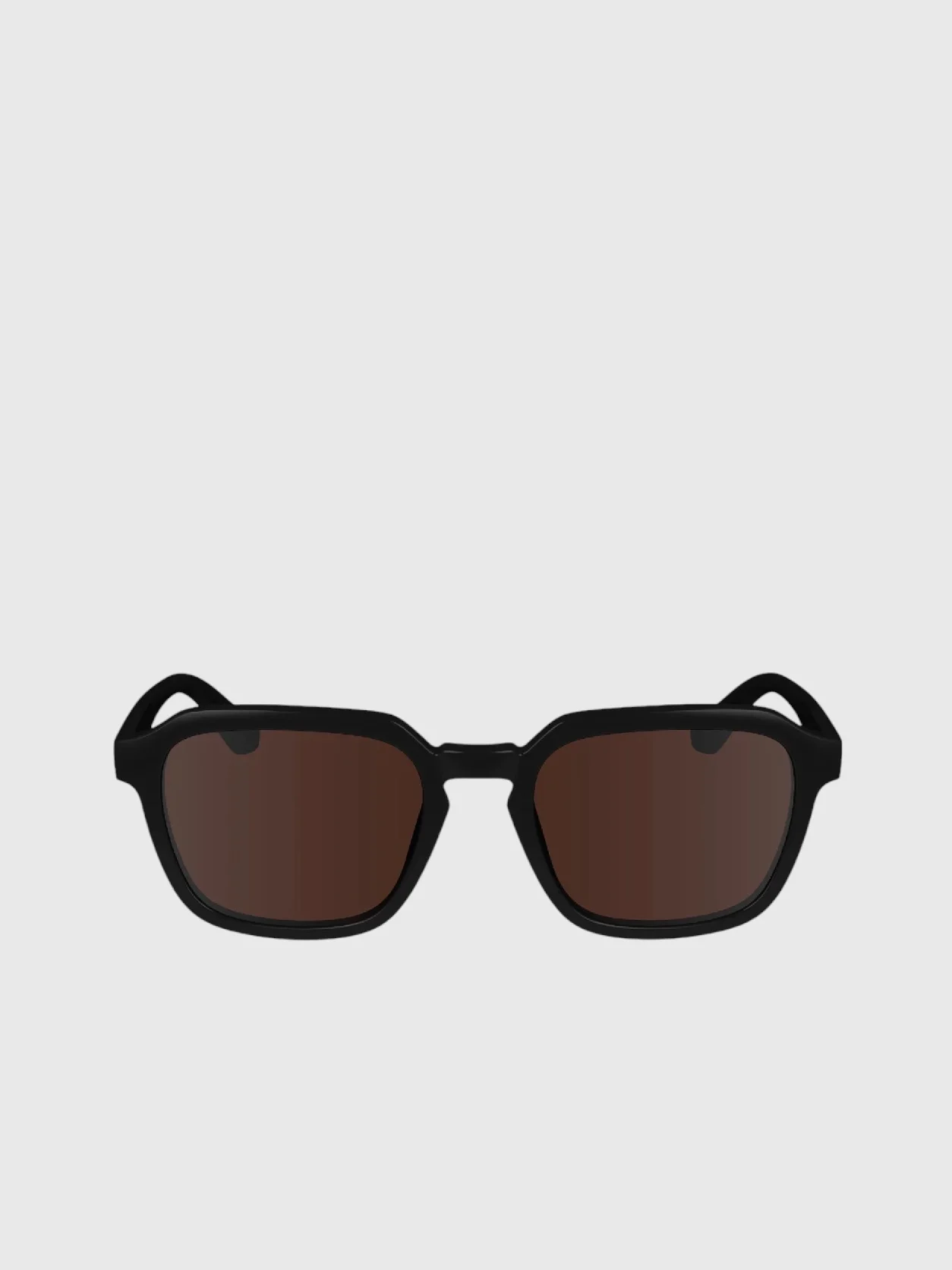 BLACK Modified Rectangle Sunglasses 