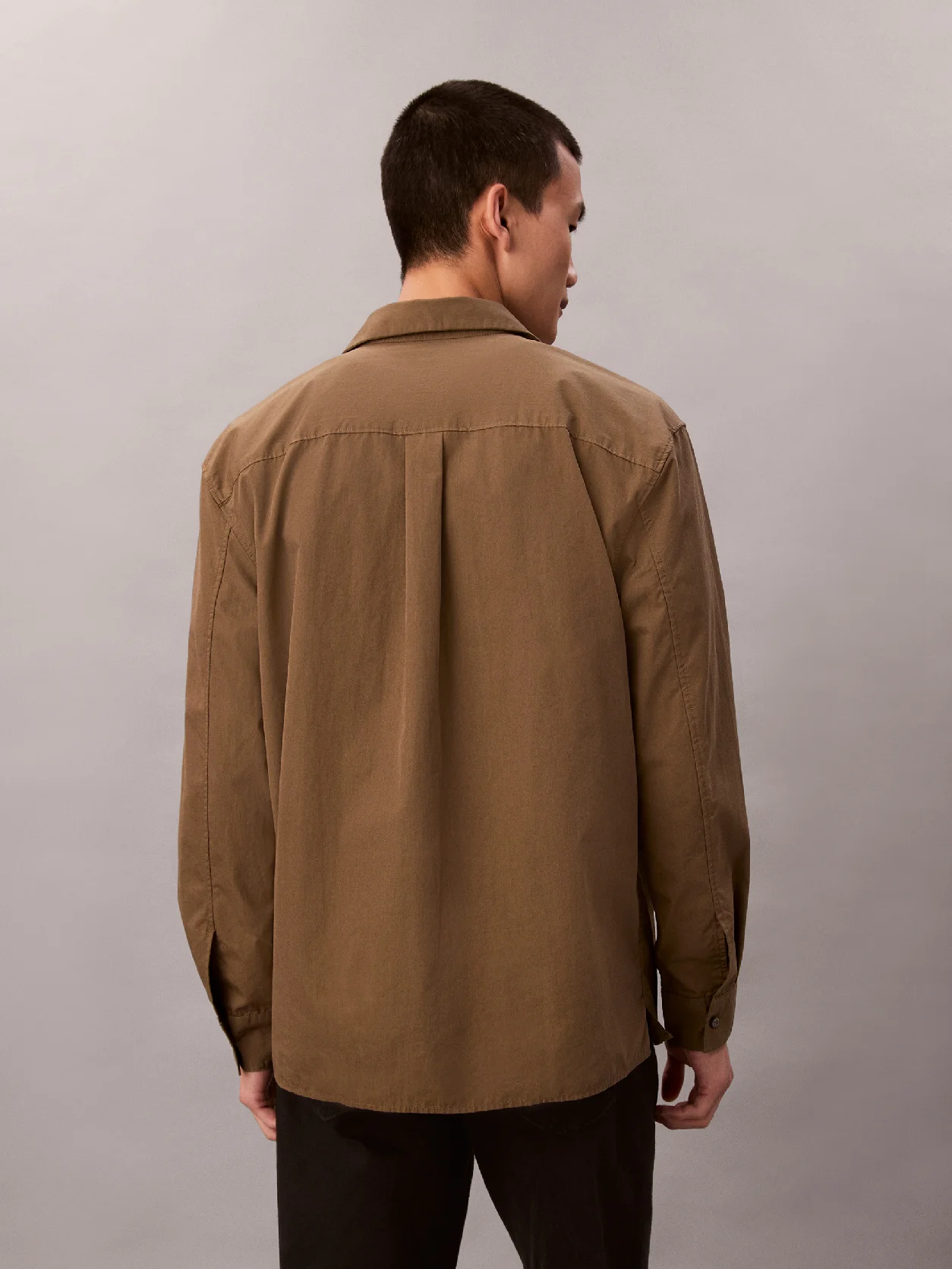 Capers Cotton Nylon Relaxed Button-Down Shirt