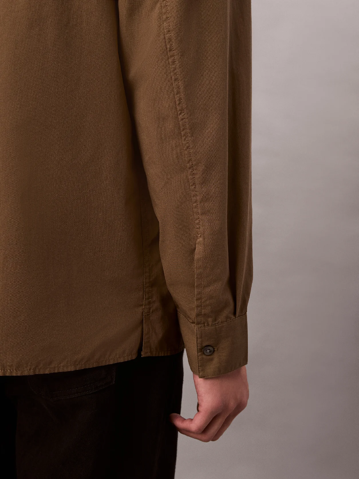 Capers Cotton Nylon Relaxed Button-Down Shirt