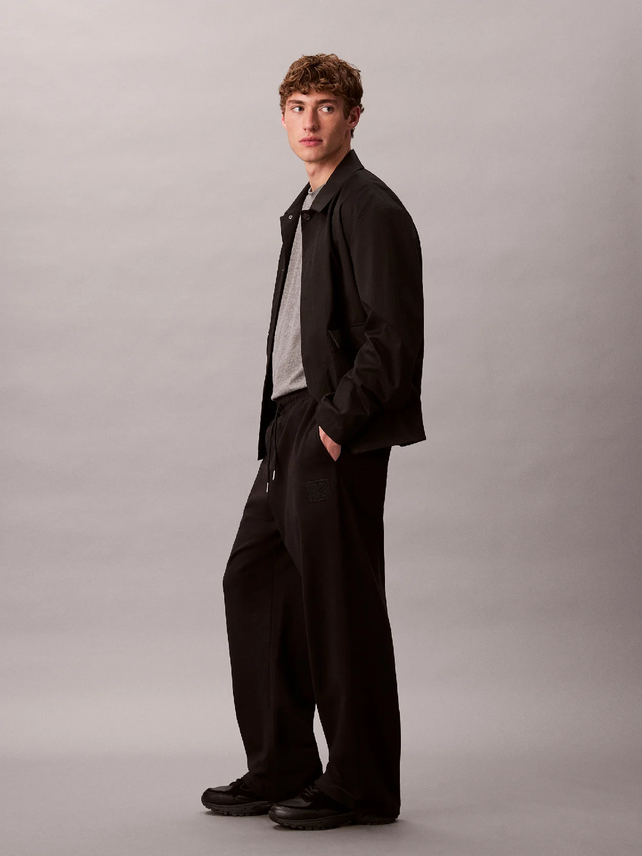 Black Premium Terry CK Emblem Jogger