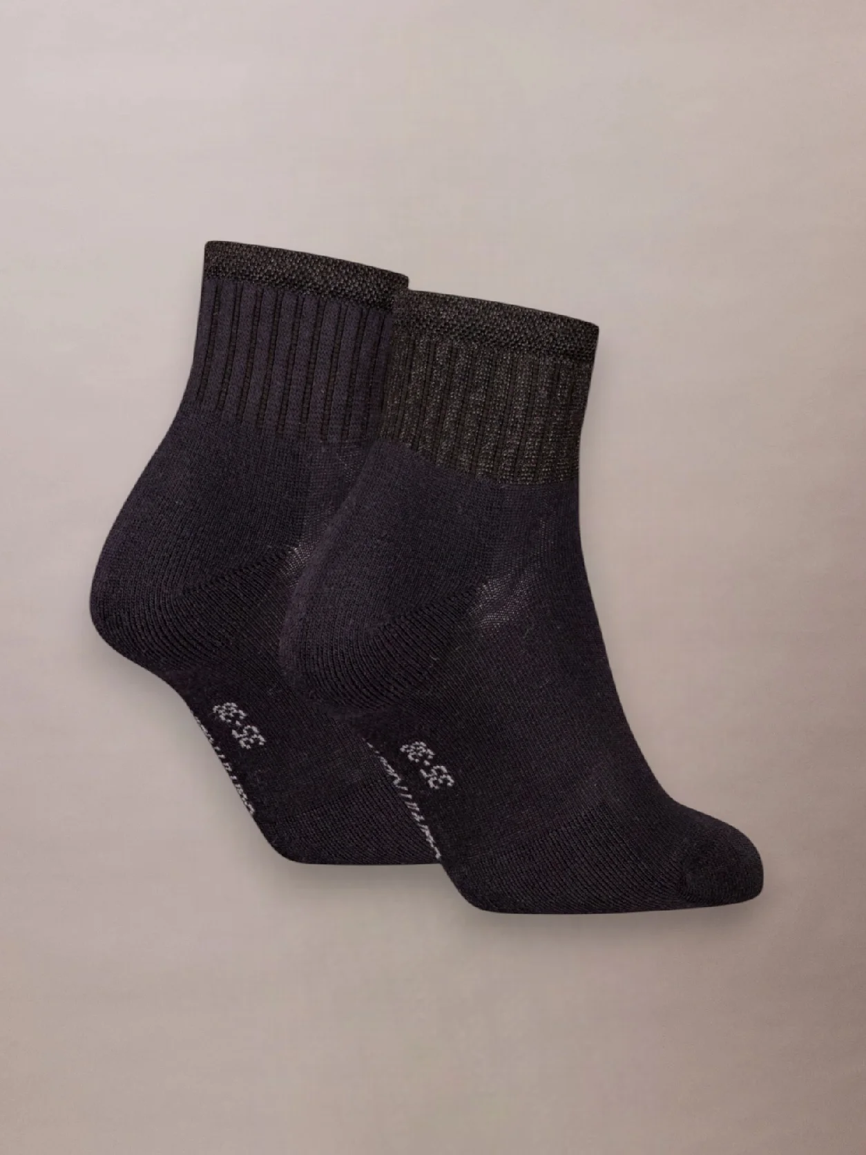 Black طقم 2 زوج جوارب قصيرة