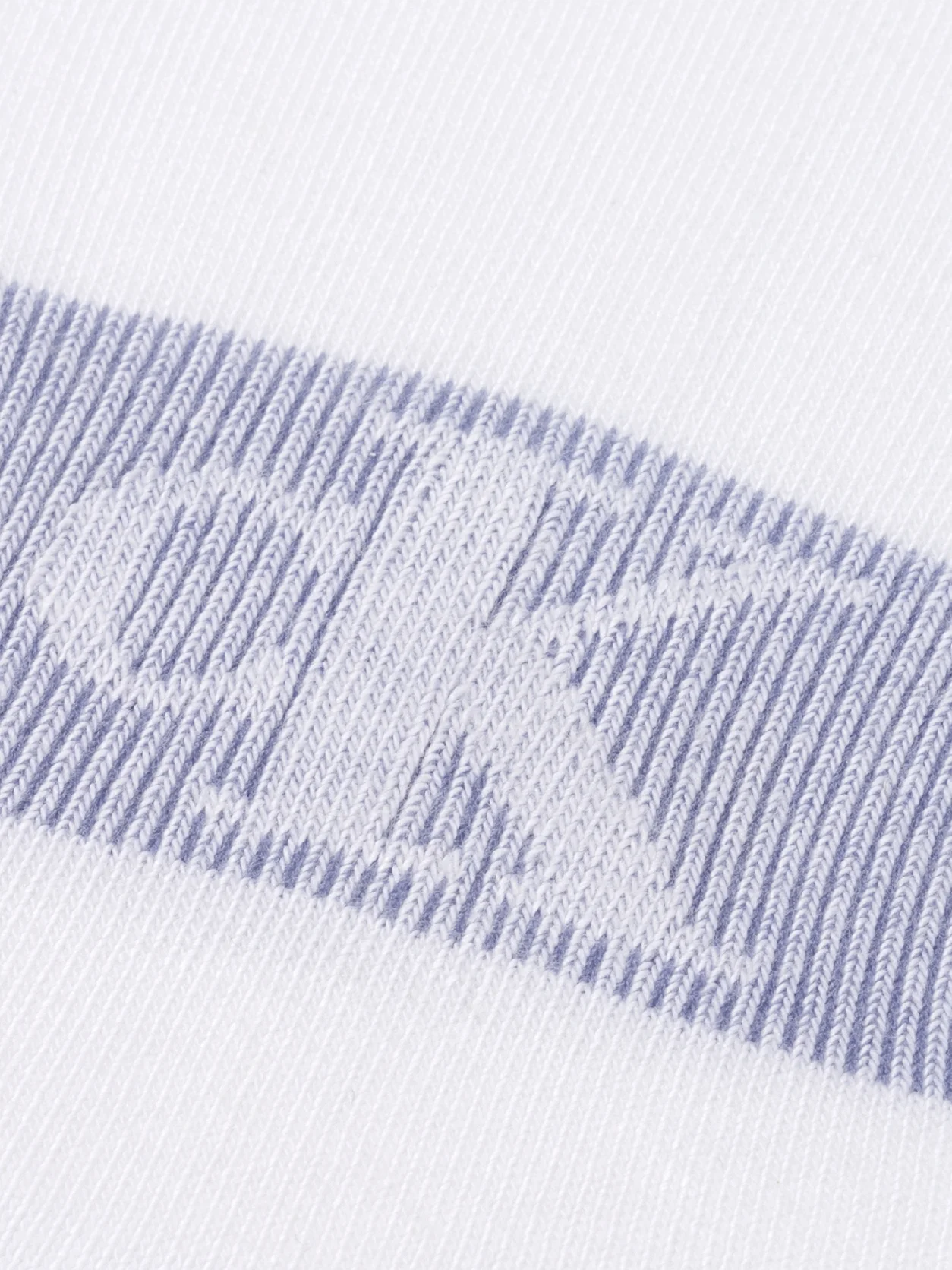 WHITE/BLUE Sneaker Socks - Auto-Linked Toe Seam 2 Pack