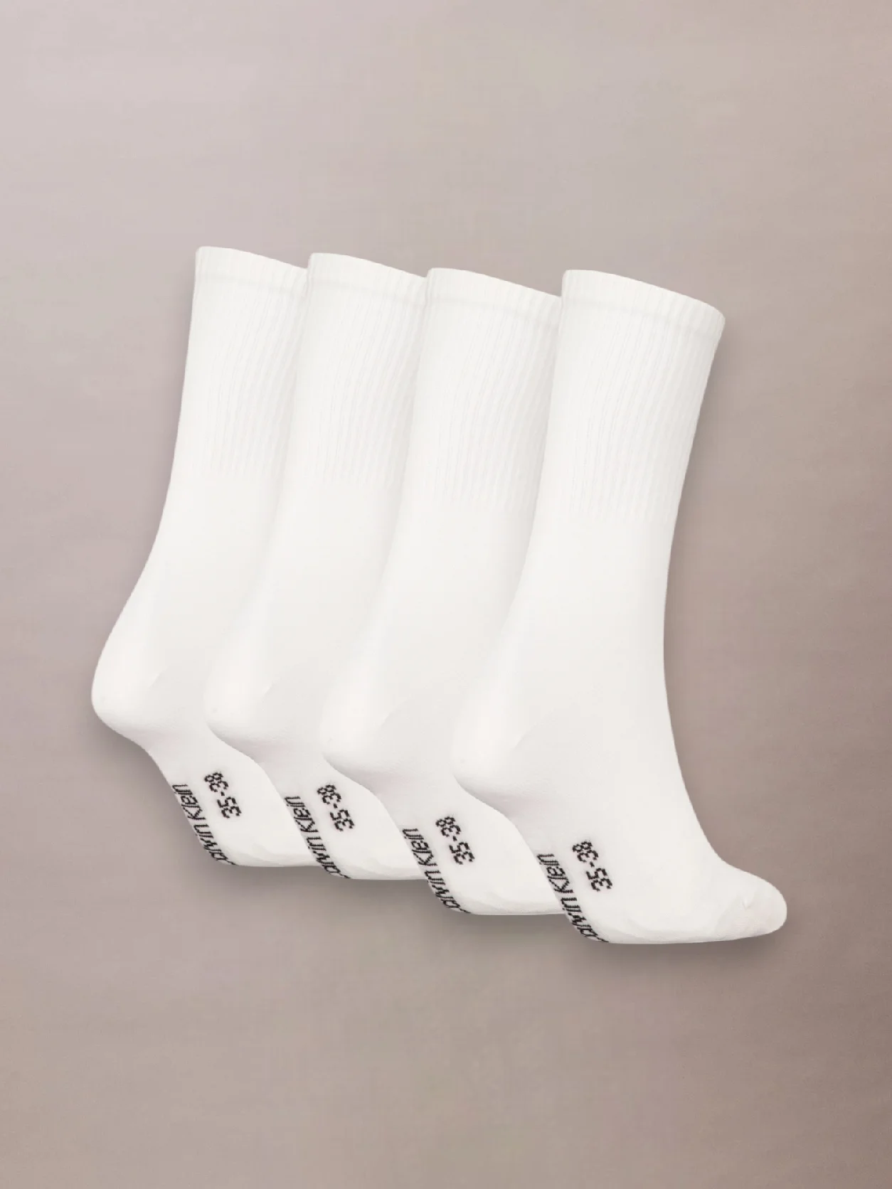 White طقم 4 أزواج جوارب قصيرة