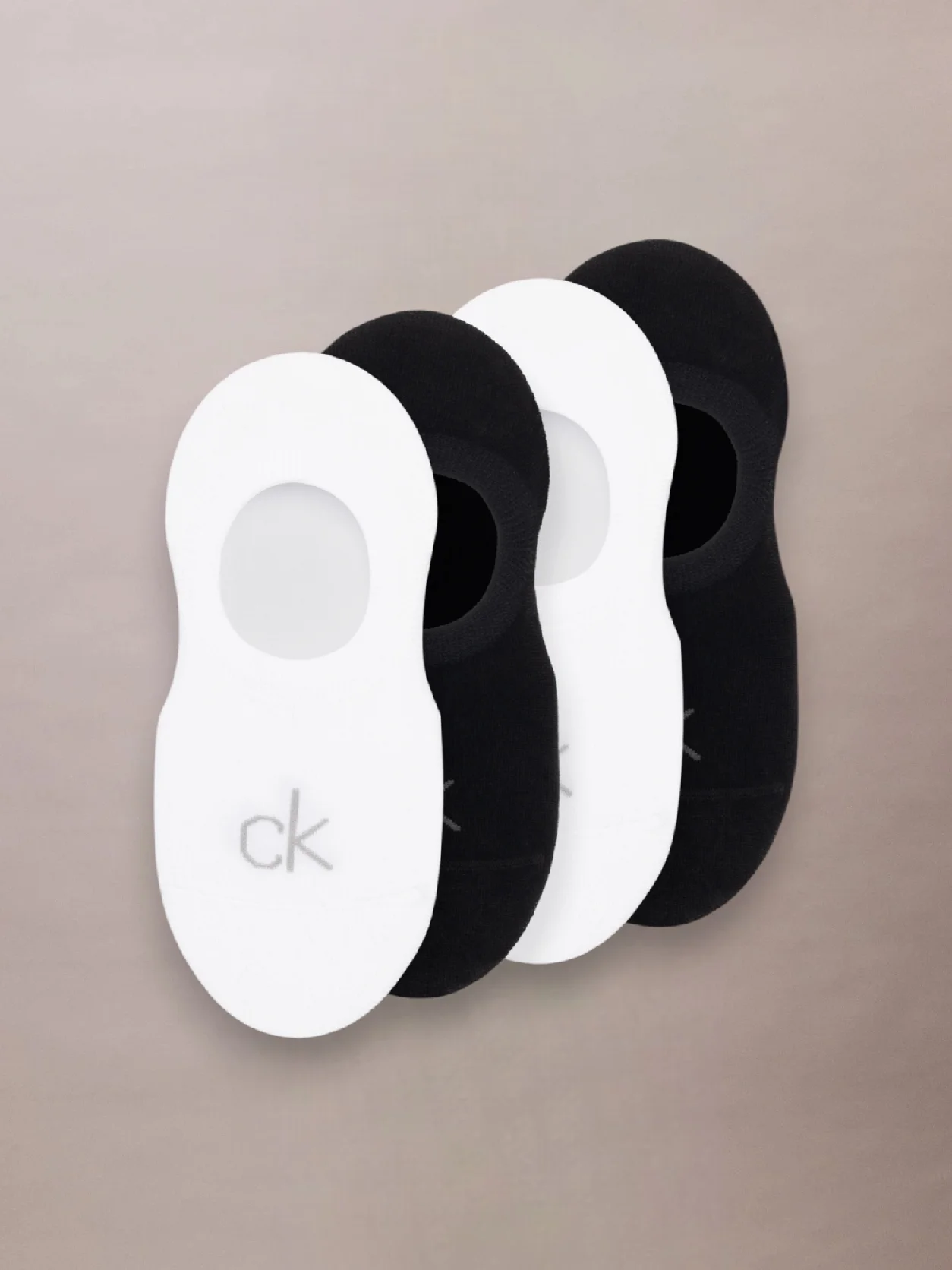 Multi Calvin Klein Women's Invisible Footie Socks 4 Pack