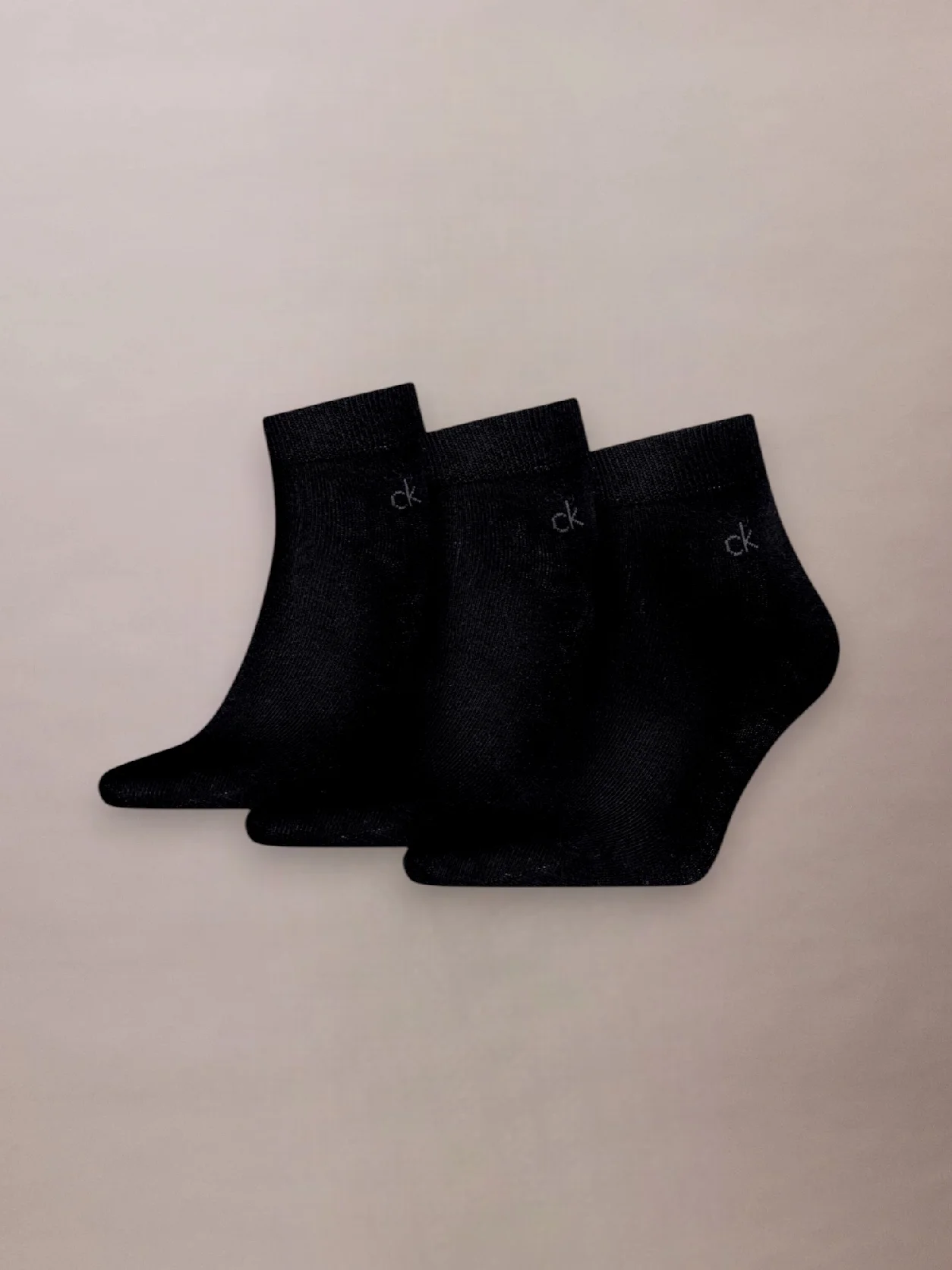 Black طقم 3 أزواج جوارب قصيرة