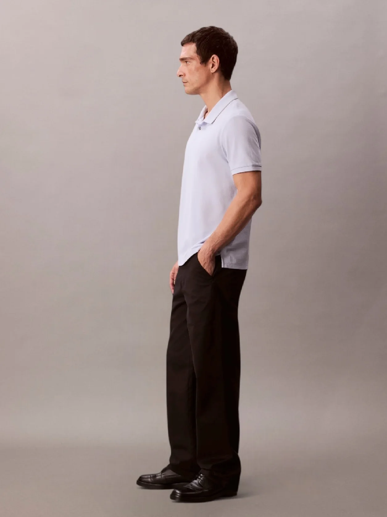 Xenon Blue بولوشيرت من قماش بيكيه بخطوط متباينة اللون