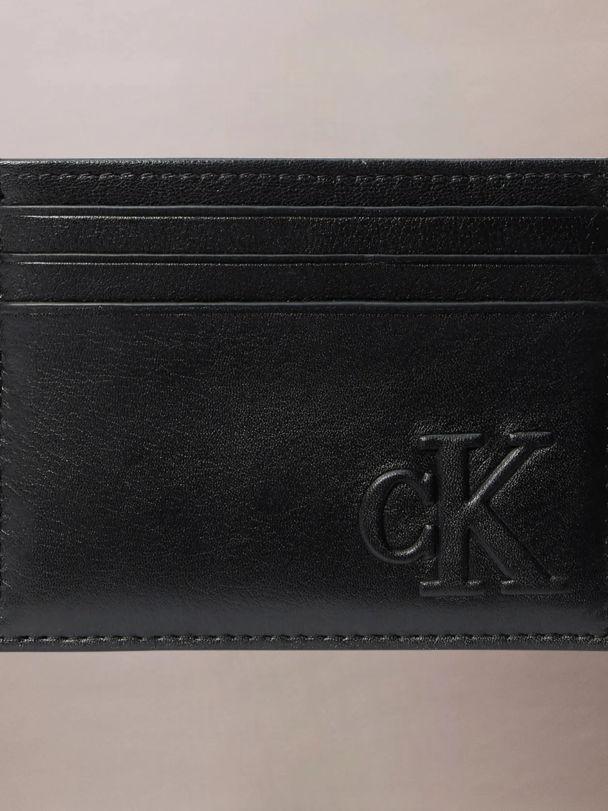 Black حامل بطاقات من الجلد