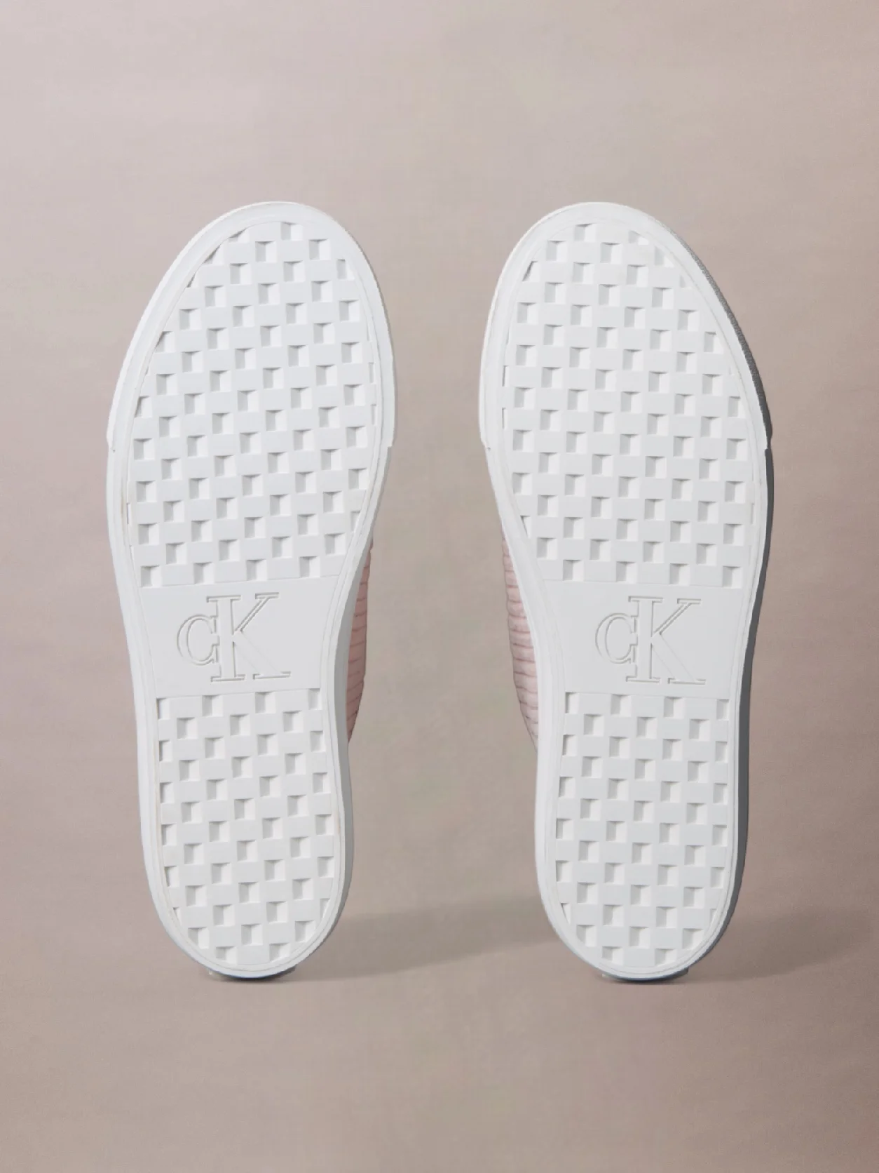 Hushed Pink Courderoy Platform Trainers