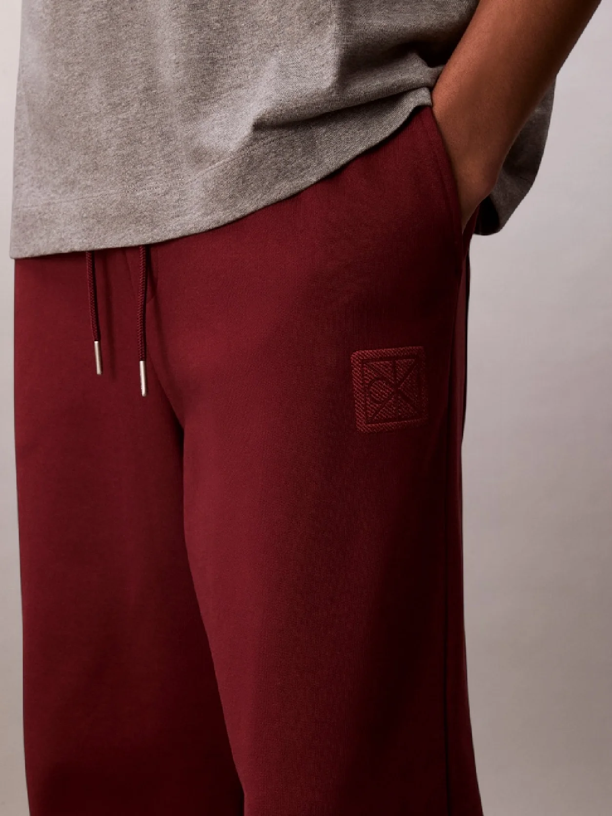 Renaissance Red Premium Terry CK Emblem Jogger
