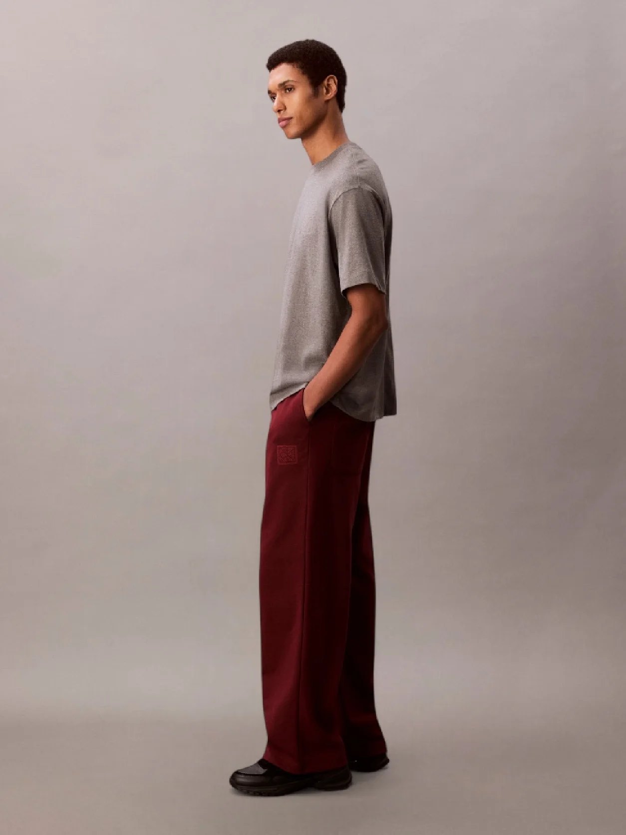 Renaissance Red Premium Terry CK Emblem Jogger