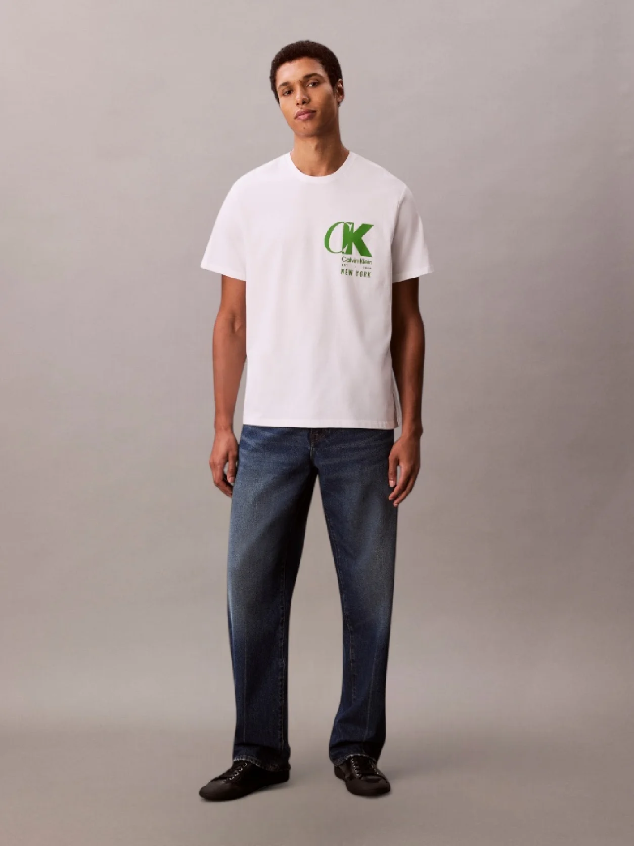 Brilliant White Overlap Graphic T-Shirt