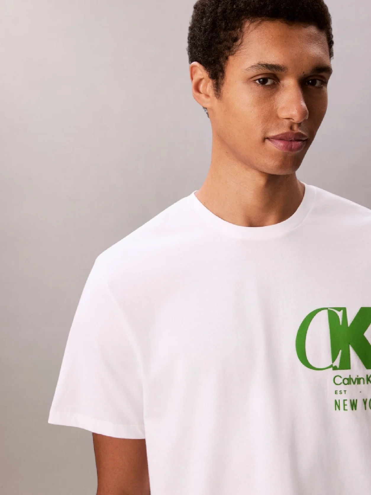 Brilliant White Overlap Graphic T-Shirt