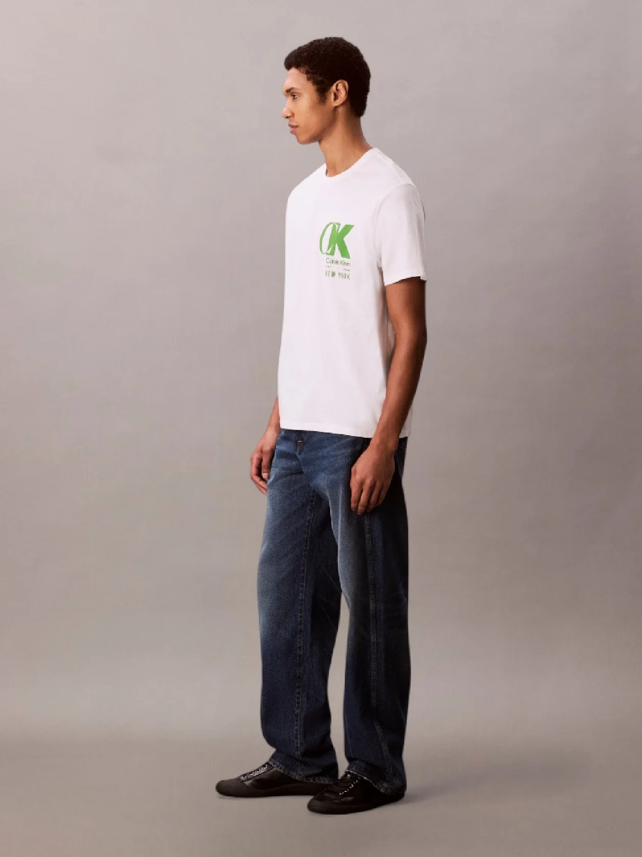 Brilliant White Overlap Graphic T-Shirt