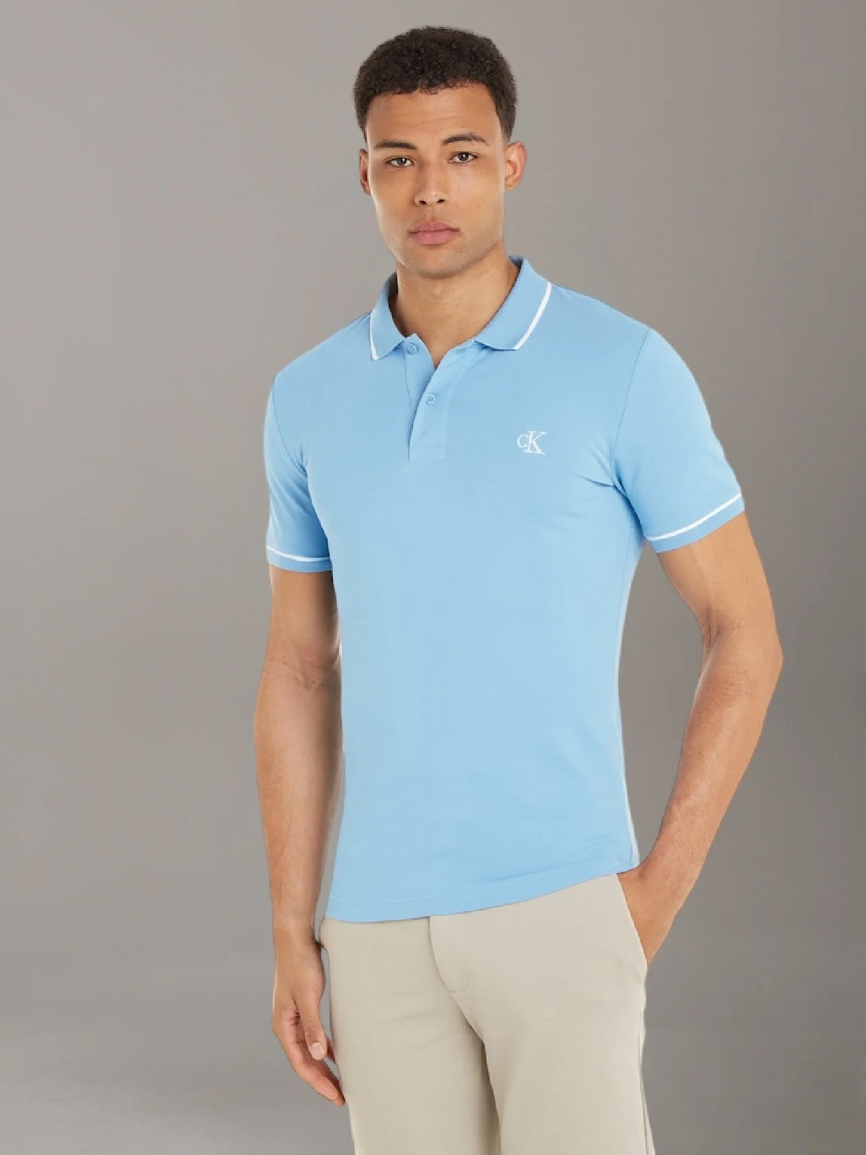 Dusk Blue تيشرت بولو بقصة سليم