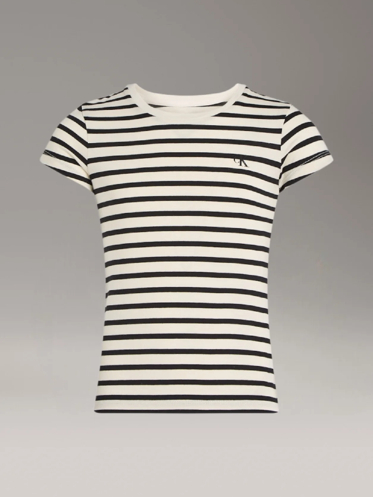 Turtledove/ Ck Black Stripe 2 Pack Slim T-Shirts