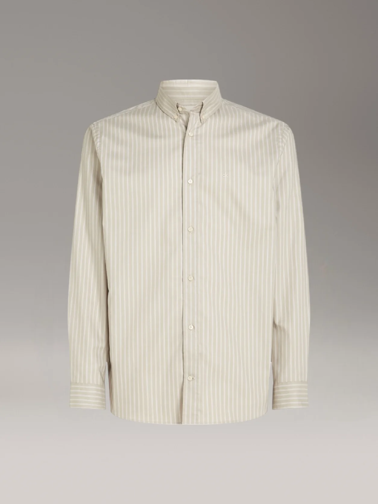 Vintage Khaki Striped Oxford Shirt