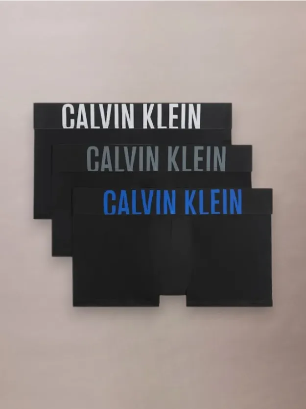 BLACK BODIES W/ WHITE/ROYALTY/TURBU طقم سروايل داخلية من المايكروفايبر من تشكيلة Intense Power مكون من 3 قطع