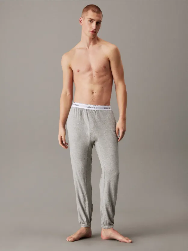 GREY HEATHER Lounge Joggers - Icon Cotton Stretch