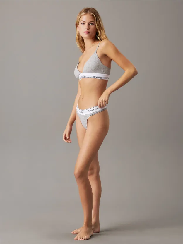 Grey Heather Triangle Bra - Modern Cotton