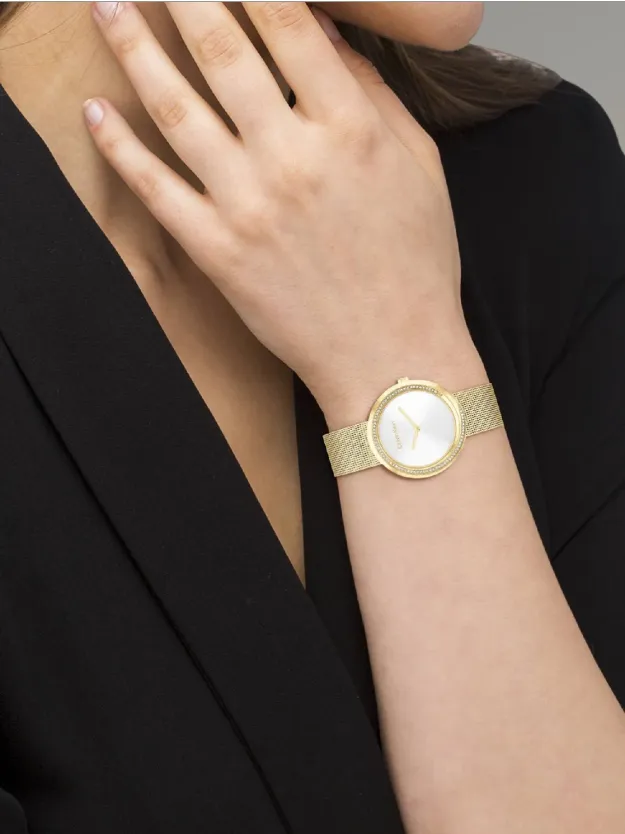 Silver White Watch - Twisted Bezel