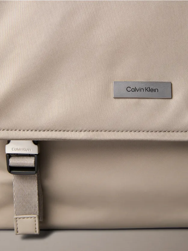 Desert Taupe Matte Nylon Messenger Bag