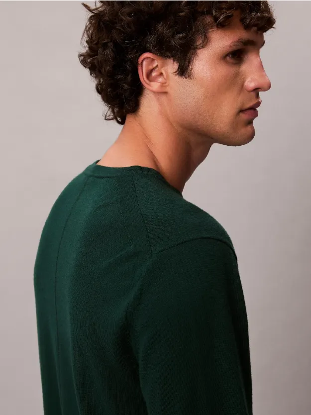 Miami Green Merino Wool Classic Sweater