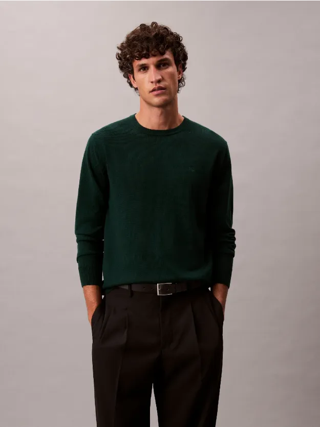 Miami Green Merino Wool Classic Sweater