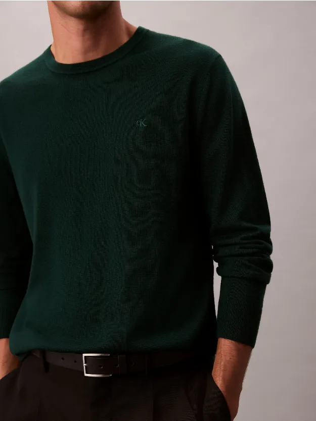 Miami Green Merino Wool Classic Sweater