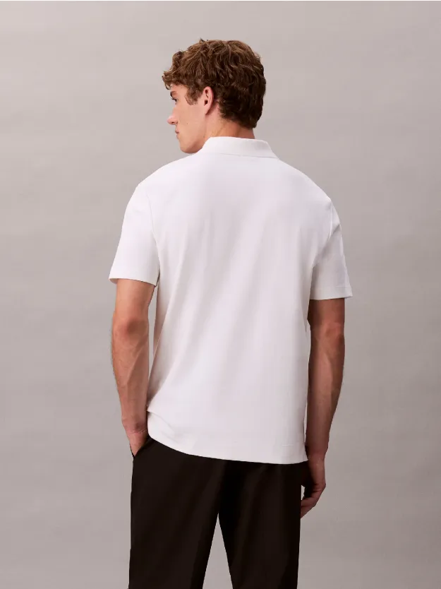 Bright White Premium Cotton Polo
