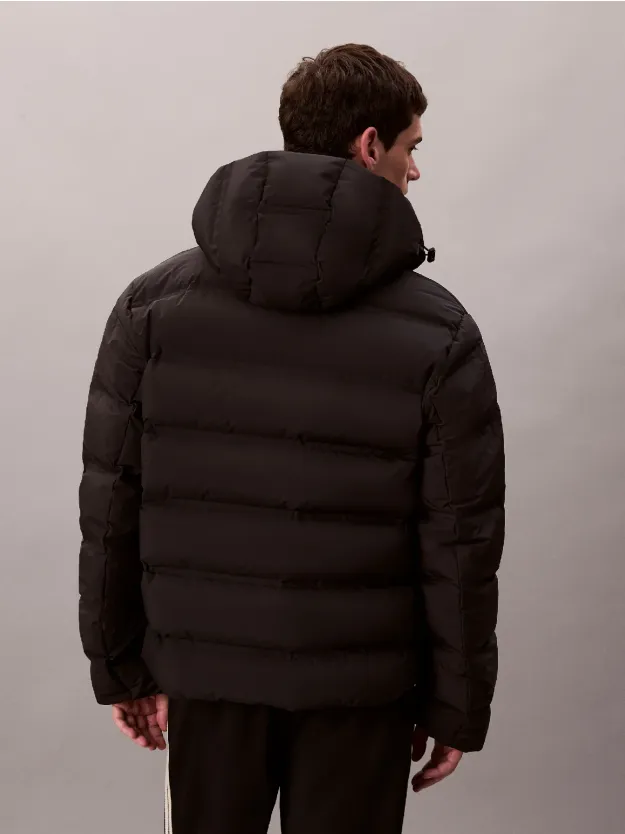 Black Hooded Down Puffer Jacket
