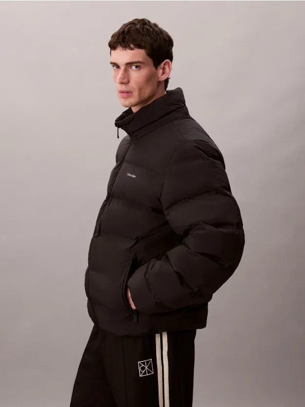 Black Hooded Down Puffer Jacket