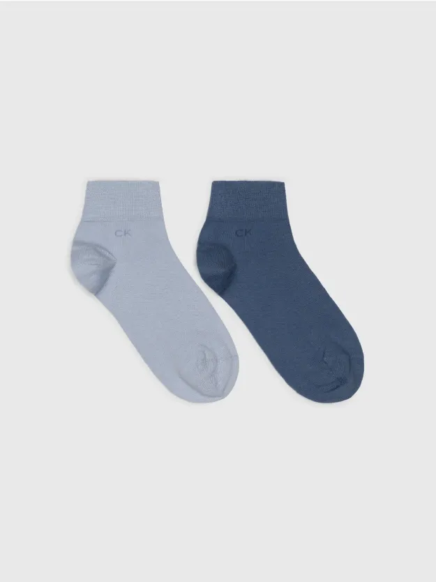 BLUE COMBO Quarter Socks 2 pack