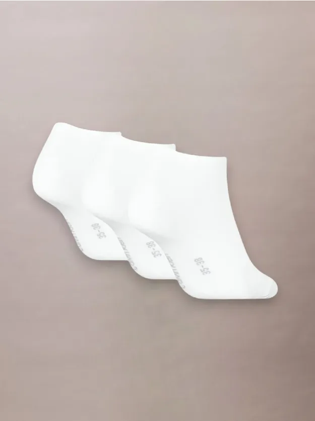 White طقم 3 أزواج جوارب للسنيكرز