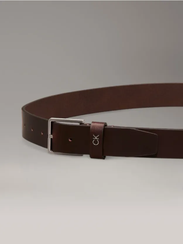 Dark Brown Leather Belt