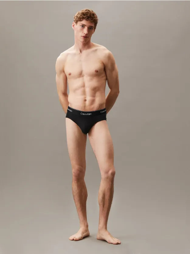 BLACK W/ DTM WB طقم سراويل داخلية Icon Cotton Stretch من 3 قطع