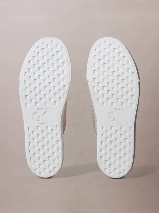 Hushed Pink Courderoy Platform Trainers