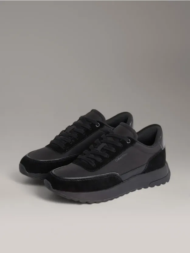 Triple Black Leather Sneakers