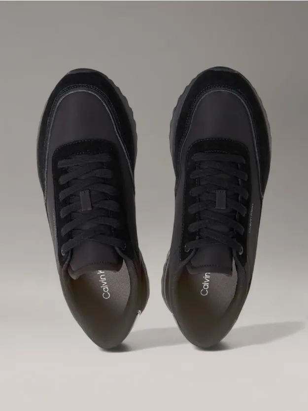 Triple Black Leather Sneakers