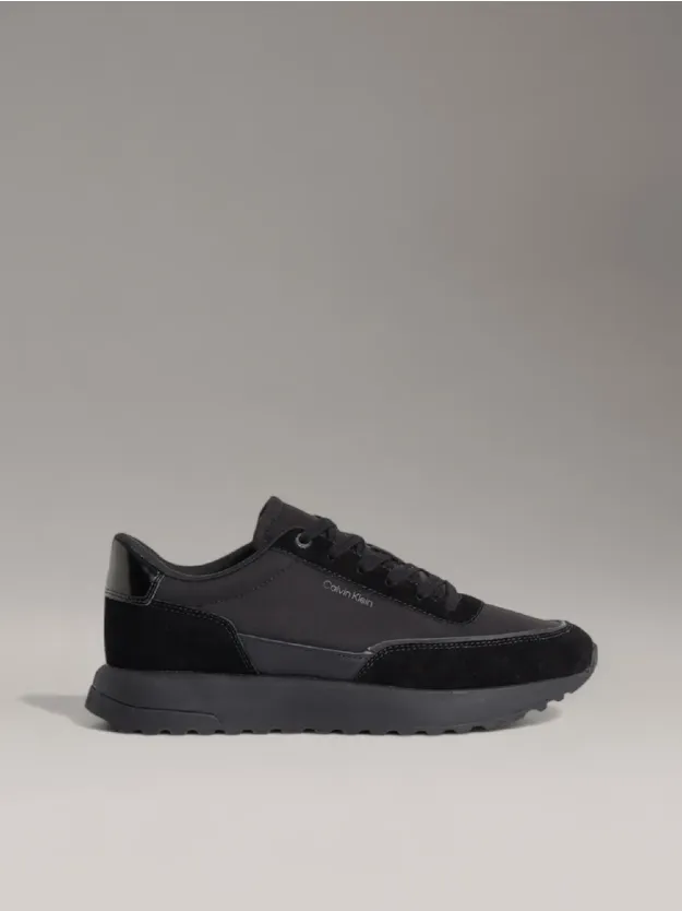 Triple Black Leather Sneakers
