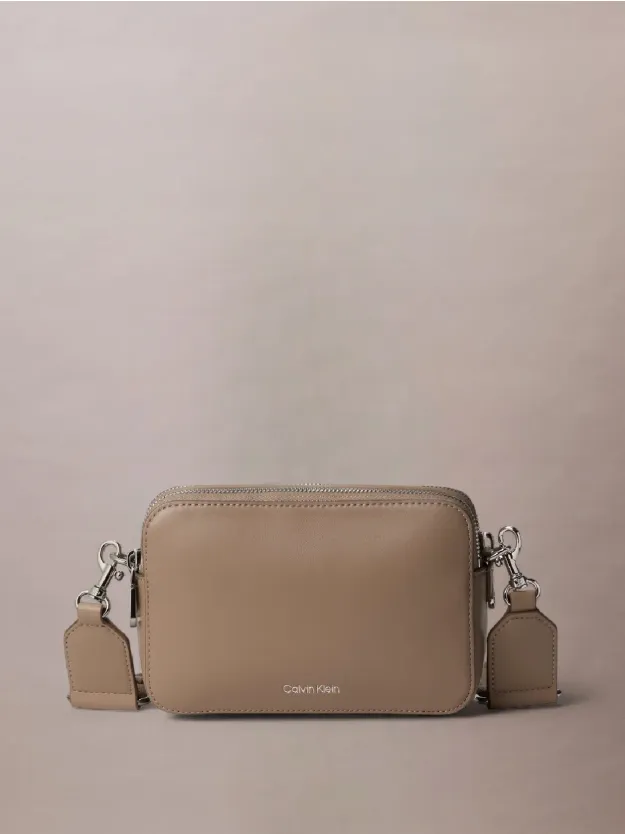 Desert Taupe Convertible 2-Strap Crossbody Camera Bag