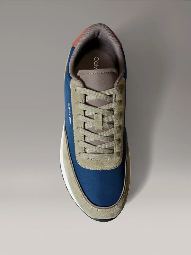 Smoke Olive/Moonlit Ocean/Brick حذاء رياضي من الجلد