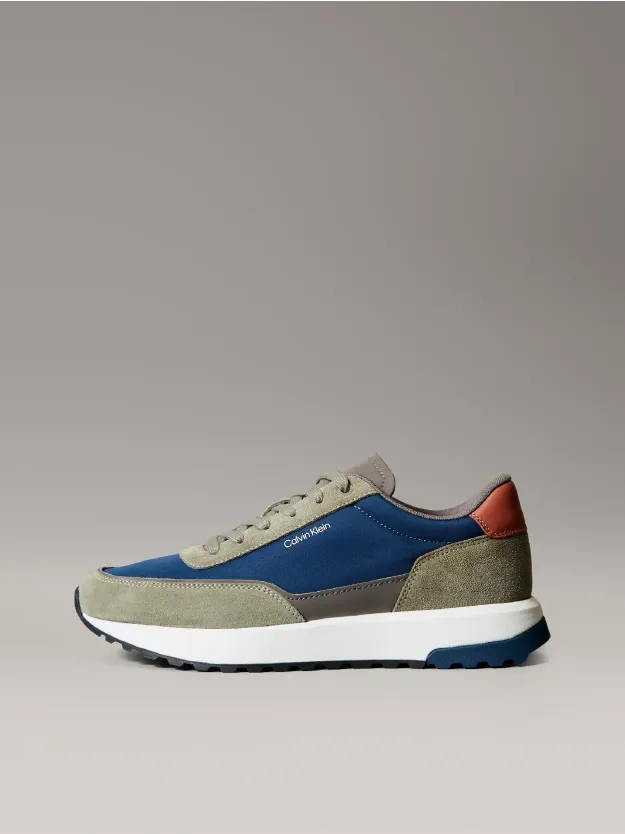 Smoke Olive/Moonlit Ocean/Brick حذاء رياضي من الجلد