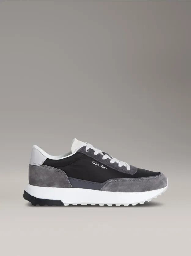 Granite Gray/Black/Magnet Leather Sneakers