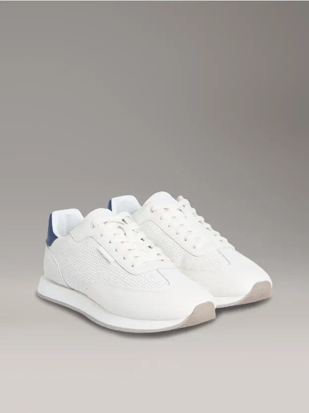 Bright White/Moonlit Ocean Leather Runner Trainers