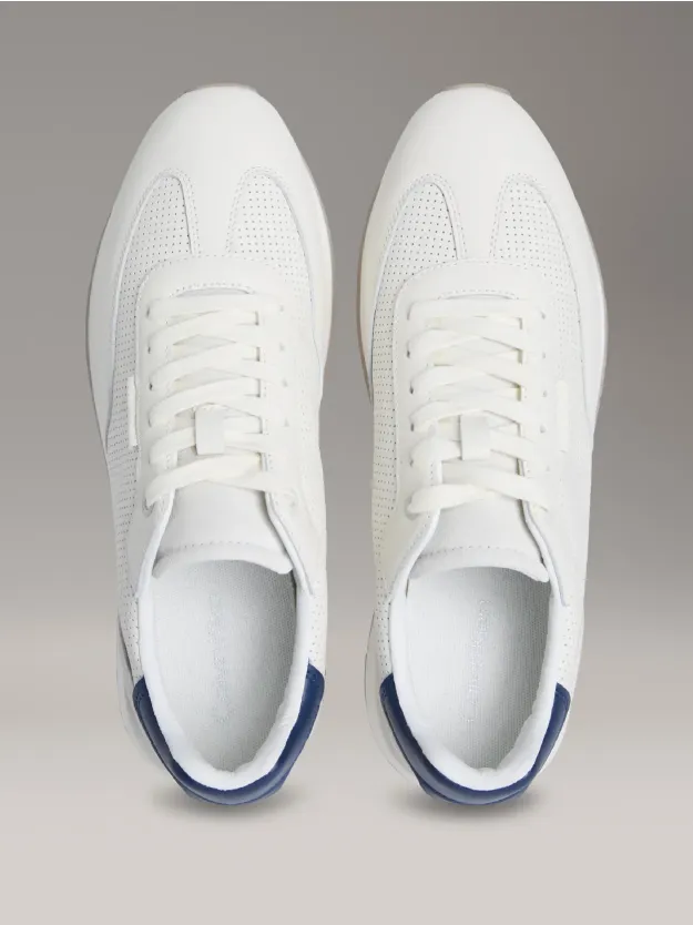 Bright White/Moonlit Ocean Leather Runner Trainers
