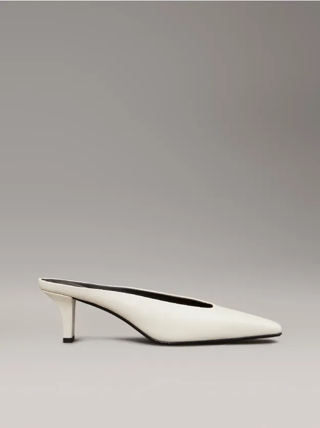 Turtle Dove حذاء ميول بكعب من الجلد