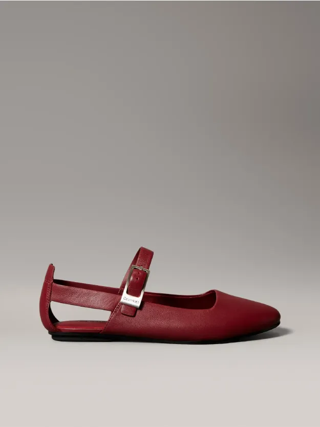 New Maroon حذاء بالارينا من الجلد موسّد بتقنية Airfit®