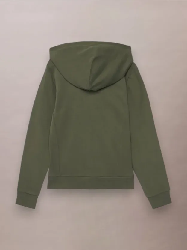 Thyme هودي من قماش تيري مزود بسحاب ومزين بشعار كلفن كلاين