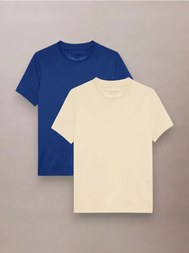 Bold Blue / Whitecap Gray طقم 2 تيشيرت بشعار