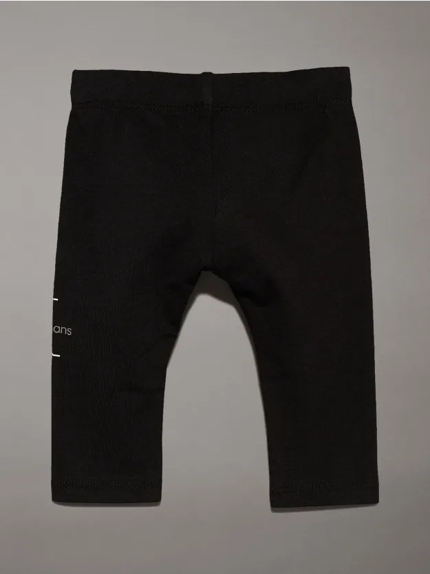 اسود بنطال ضيق للأطفال حديثي الولادة مزين بشعار كلفن كلاين